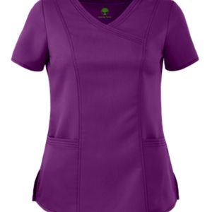 EUC Healing Hands JORDAN Women's 2-Pocket Modern Fit STRETCH Scrub Top